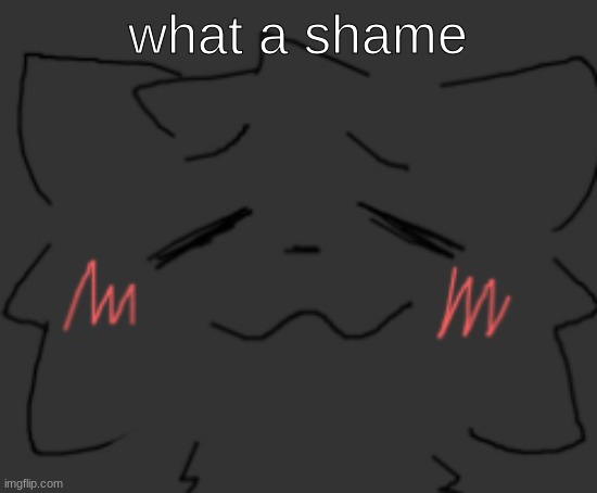 devious temp #1 | what a shame | image tagged in devious temp 1 | made w/ Imgflip meme maker