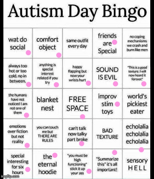 Doing This Too | image tagged in autism bingo | made w/ Imgflip meme maker