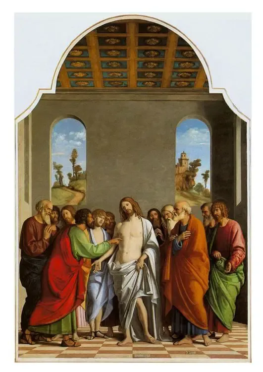 Doubting Thomas with Christ and the gang Blank Meme Template