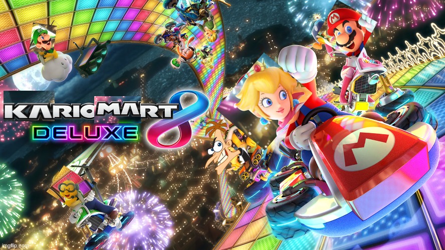 Kario Mart 8 Deluxe. | image tagged in mario kart | made w/ Imgflip meme maker