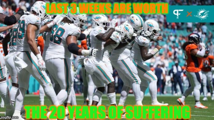 2023 Dolphins | LAST 3 WEEKS ARE WORTH; THE 20 YEARS OF SUFFERING | image tagged in nfl memes,nfl,nfl football,miami dolphins,dolphins | made w/ Imgflip meme maker
