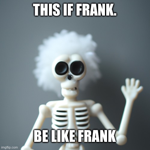 THIS IF FRANK. BE LIKE FRANK | image tagged in funny memes | made w/ Imgflip meme maker