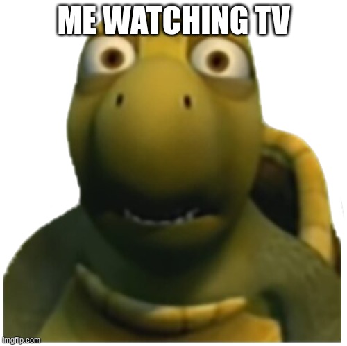augh turtle | ME WATCHING TV | image tagged in augh turtle | made w/ Imgflip meme maker