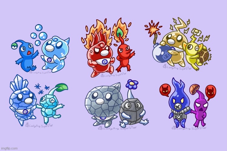 Pikmin meets Ellon (Art by LadyBugSuperStar) | made w/ Imgflip meme maker