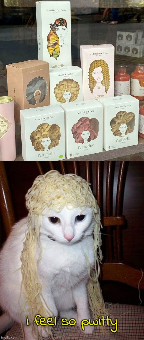 Good Hair Day Pasta??? | i feel so pwitty | image tagged in funny memes,good hair day pasta | made w/ Imgflip meme maker