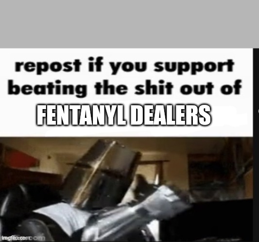 repost if you support beating the shit out of pedophiles | FENTANYL DEALERS | image tagged in repost if you support beating the shit out of pedophiles | made w/ Imgflip meme maker