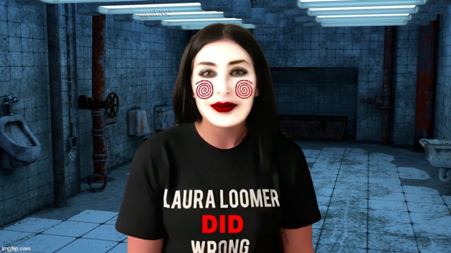 laura loomer | image tagged in laura loomer,saw,maga morons,billy the puppet,clown car republicans,halloween | made w/ Imgflip meme maker