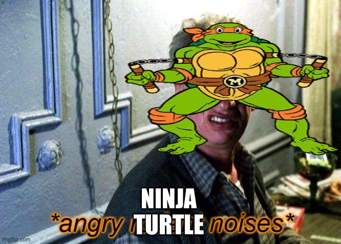 Angry rodent noises | NINJA TURTLE | image tagged in angry rodent noises | made w/ Imgflip meme maker