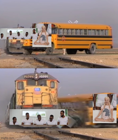 Y’all want this | image tagged in a train hitting a school bus | made w/ Imgflip meme maker