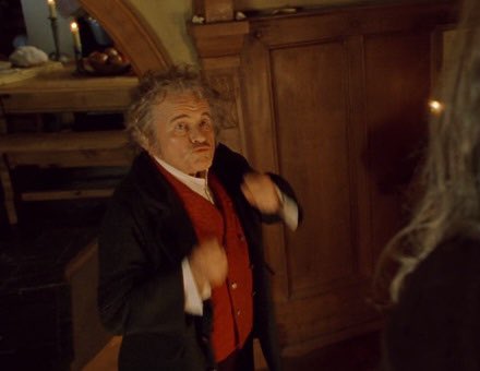 Bilbo throwing hands at Gandalf Blank Meme Template