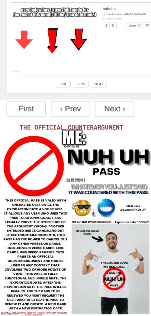 nuh uhh | ME: | image tagged in featured,fun | made w/ Imgflip meme maker
