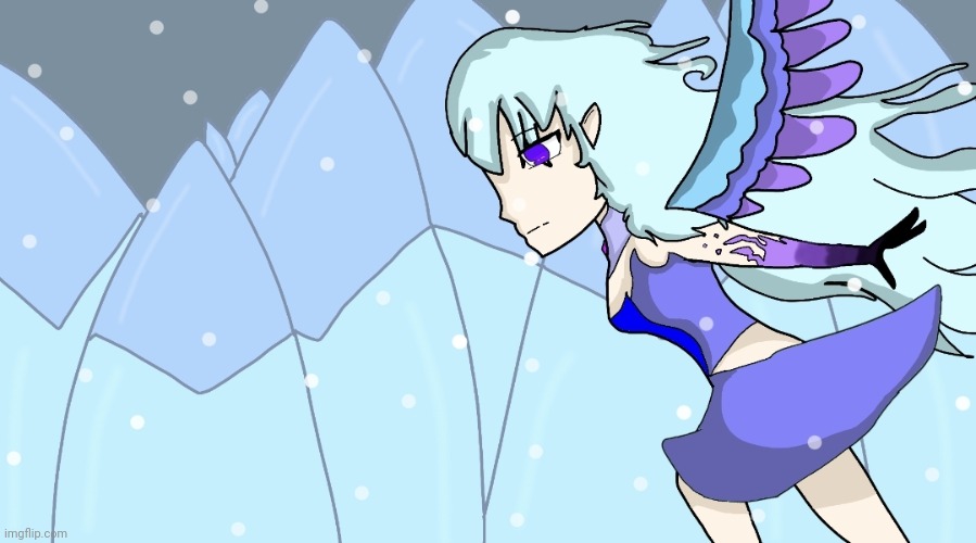 Frigid Kingdom on Flipaclip (starring Crystal the Snow Elf) | image tagged in drawing,anime,frosty,snow,ice,elven | made w/ Imgflip meme maker