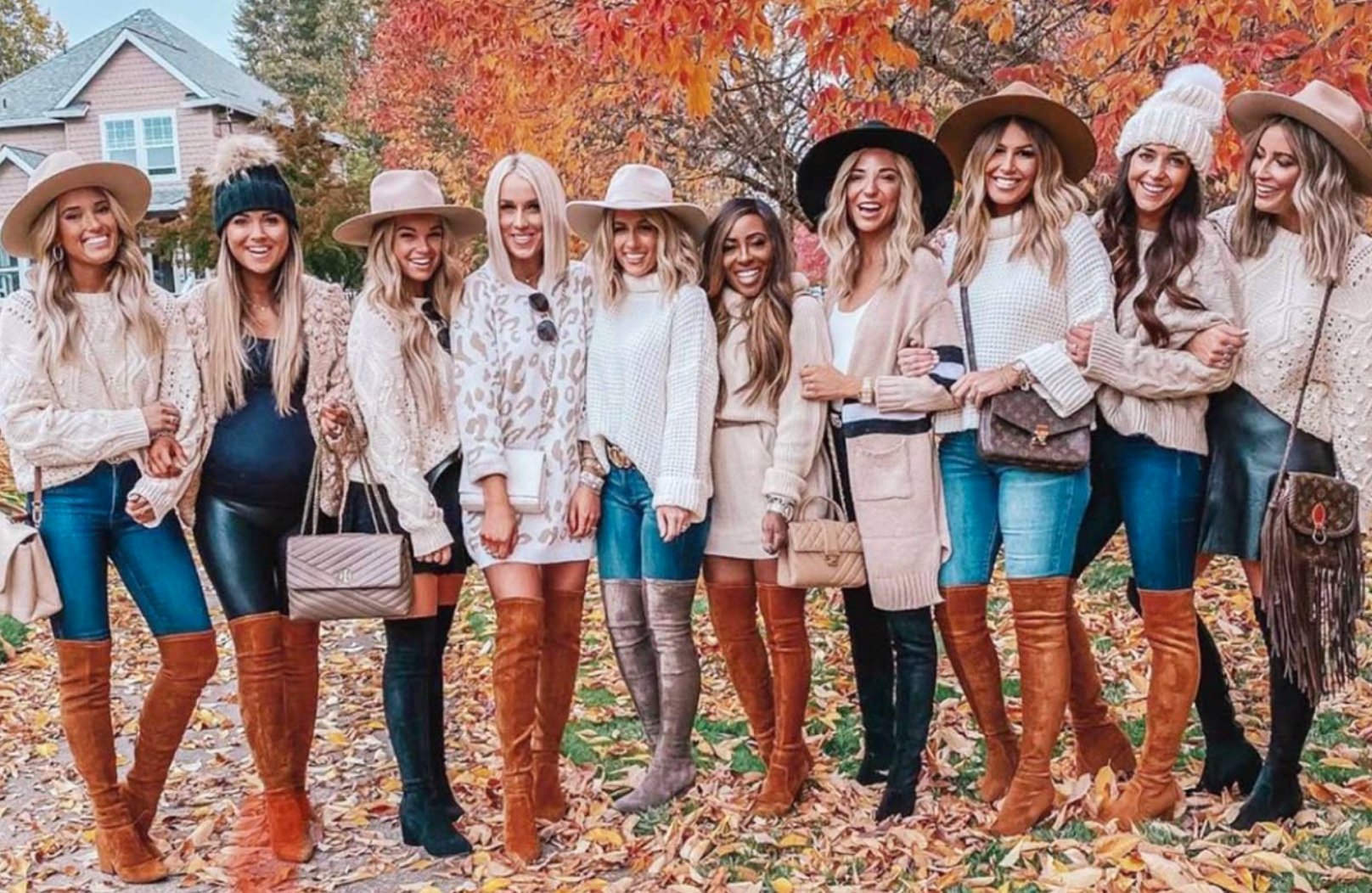 High Quality White Girls in Fall Autumn Basic Pumpkin Spice Blank Meme Template