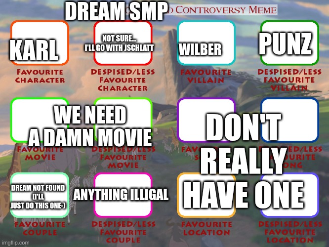 Hello, new to the stream- [Gray - Welcome to the stream] | DREAM SMP; KARL; PUNZ; NOT SURE...
I'LL GO WITH JSCHLATT; WILBER; DON'T REALLY HAVE ONE; WE NEED A DAMN MOVIE; DREAM NOT FOUND
(I'LL JUST DO THIS ONE-); ANYTHING ILLIGAL | image tagged in the lion king/lion guard controversy meme | made w/ Imgflip meme maker