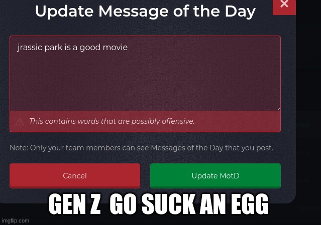 GEN Z  GO SUCK AN EGG | made w/ Imgflip meme maker
