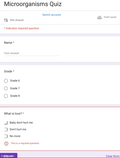 goofy ass science quiz | made w/ Imgflip meme maker