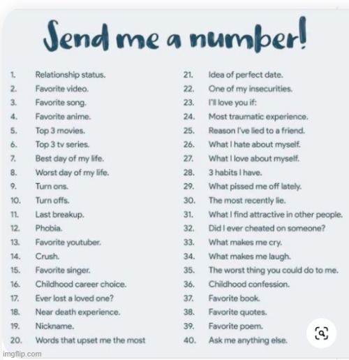 Send me a number! | image tagged in send me a number | made w/ Imgflip meme maker