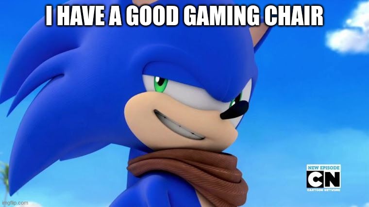 Sonic Meme | I HAVE A GOOD GAMING CHAIR | image tagged in sonic meme | made w/ Imgflip meme maker