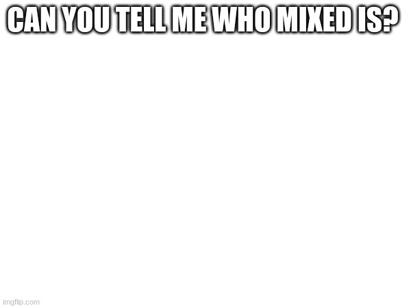 CAN YOU TELL ME WHO MIXED IS? | made w/ Imgflip meme maker