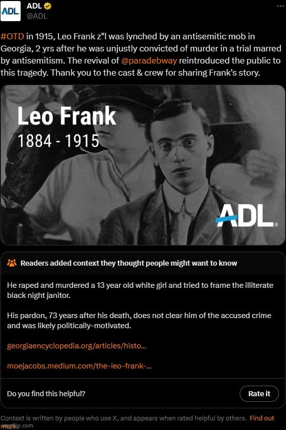 ADL Leo Frank Blank Meme Template