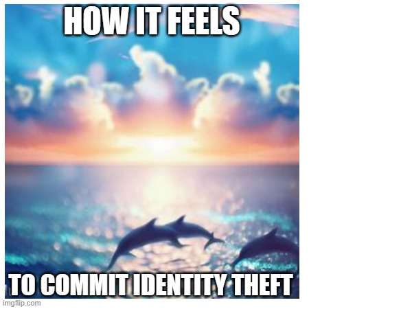 i assume its pretty fun | HOW IT FEELS; TO COMMIT IDENTITY THEFT | image tagged in feels,identity theft | made w/ Imgflip meme maker