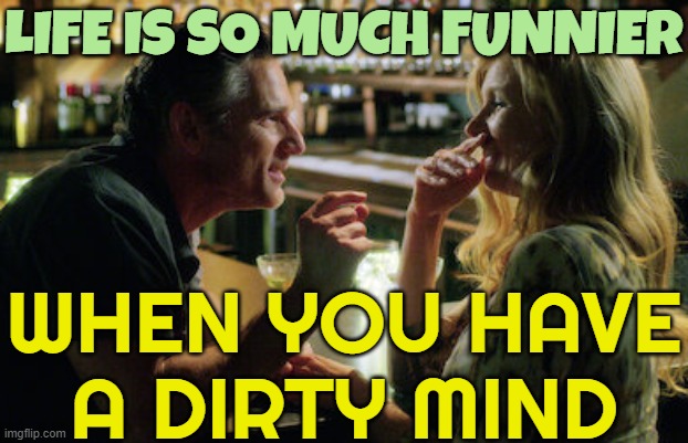 Life Is So Much Funnier When You Have A Dirty Mind | LIFE IS SO MUCH FUNNIER; WHEN YOU HAVE A DIRTY MIND | image tagged in dirty john netflix,netflix and chill,netflix,netflix adaptation,dating sucks,dating | made w/ Imgflip meme maker