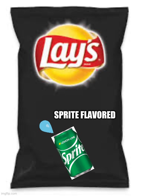 Lays Do Us A Flavor Blank Black | SPRITE FLAVORED | image tagged in lays do us a flavor blank black | made w/ Imgflip meme maker