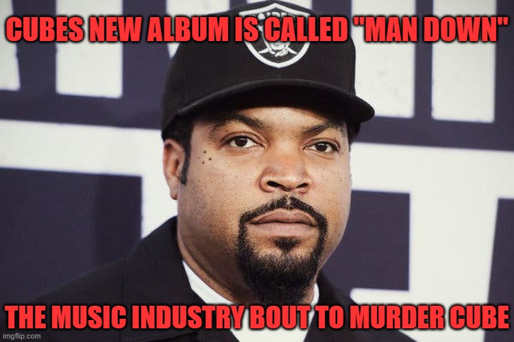 Don't do it cube! Get out while you can!!! | CUBES NEW ALBUM IS CALLED "MAN DOWN"; THE MUSIC INDUSTRY BOUT TO MURDER CUBE | image tagged in it's a trap,music,hiphop,rap | made w/ Imgflip meme maker