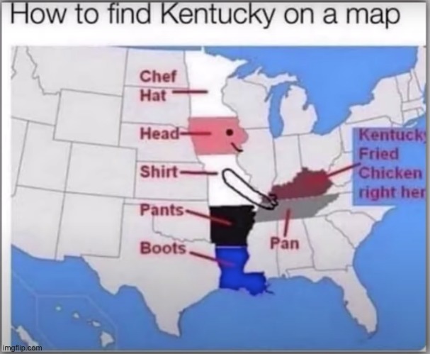 KFC | image tagged in kfc,chicken,map,chicken nuggets | made w/ Imgflip meme maker