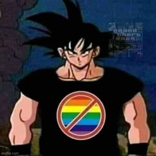 W | image tagged in goku anti-lgbt | made w/ Imgflip meme maker