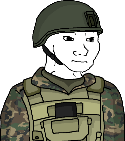 High Quality Wojak Normal Eroican Soldier Blank Meme Template