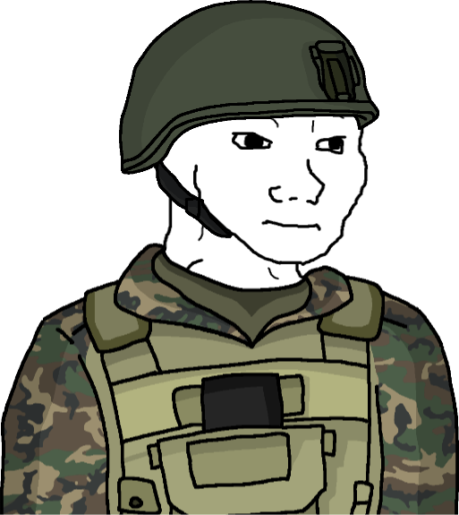 Wojak Normal Eroican Soldier Blank Meme Template