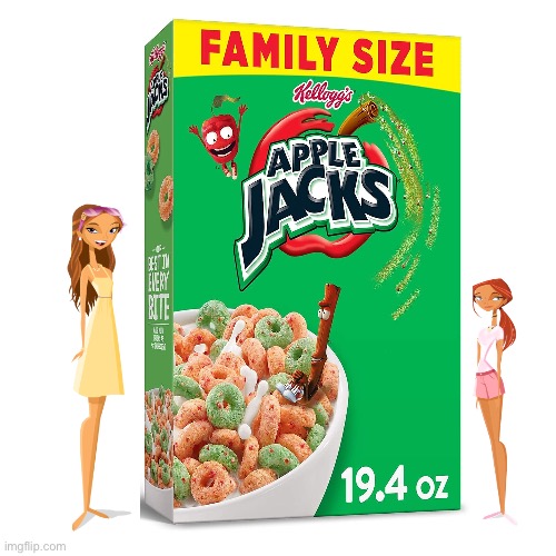 Lo and Emma Love Apple Jacks | image tagged in surfing,girl,surf,pretty girl,cereal,cartoon network | made w/ Imgflip meme maker
