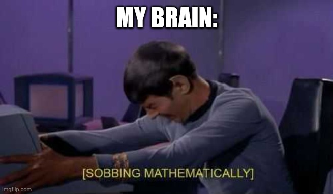 Sobbing Mathematically  | MY BRAIN: | image tagged in sobbing mathematically | made w/ Imgflip meme maker