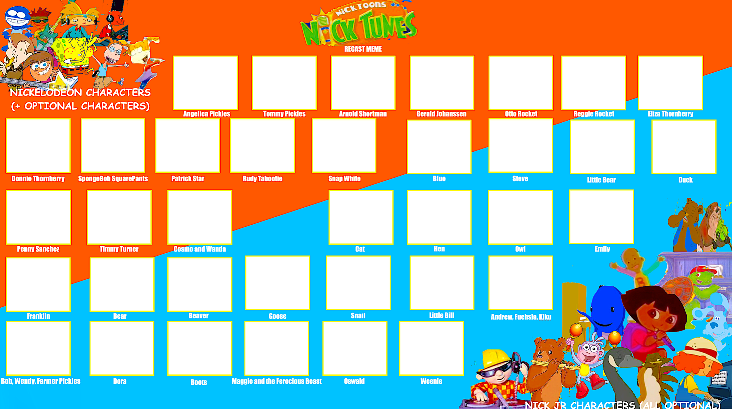 Nick Tunes Blank Meme Template