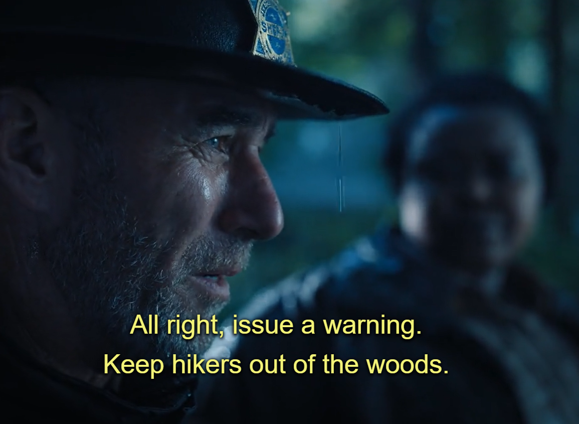 High Quality WARNING: KEEP HIKERS OUT OF THE WOODS Blank Meme Template