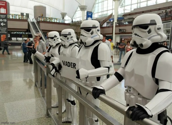 just some stormtrooper waiting at the airport | made w/ Imgflip meme maker