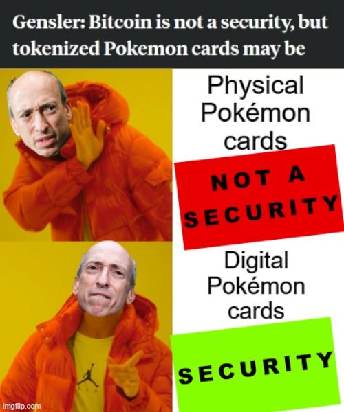 Pokemon? Security! | image tagged in memes,sec,gensler,crypto,nft,pokemon | made w/ Imgflip meme maker