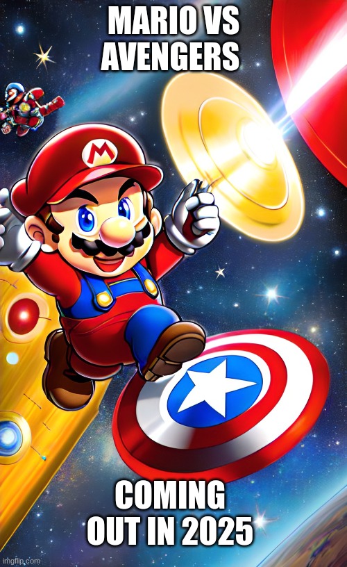 wow | MARIO VS AVENGERS; COMING OUT IN 2025 | image tagged in super mario | made w/ Imgflip meme maker