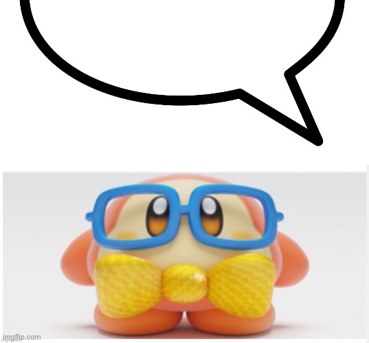 attempt number 2 | image tagged in speech bubble transparent,nerd waddle dee | made w/ Imgflip meme maker