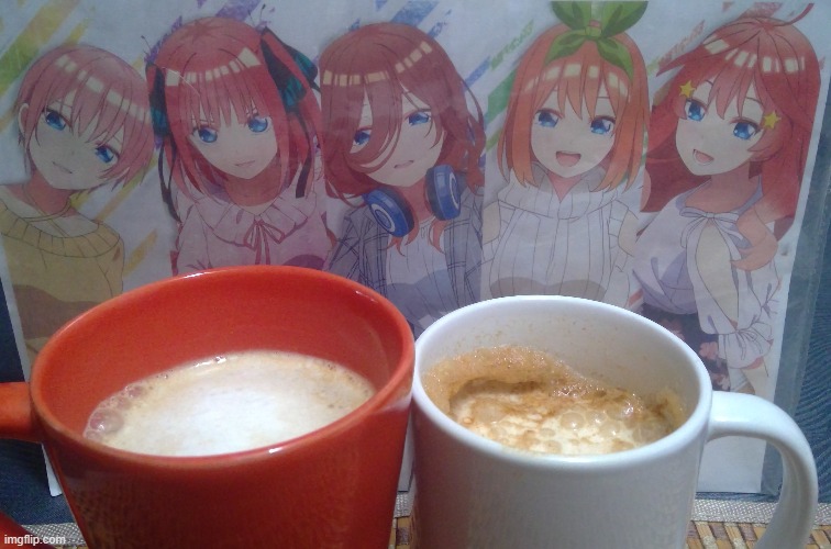 Accidentally made 2cups pf Coffee. Which Nakano should I give the other cup? | made w/ Imgflip meme maker