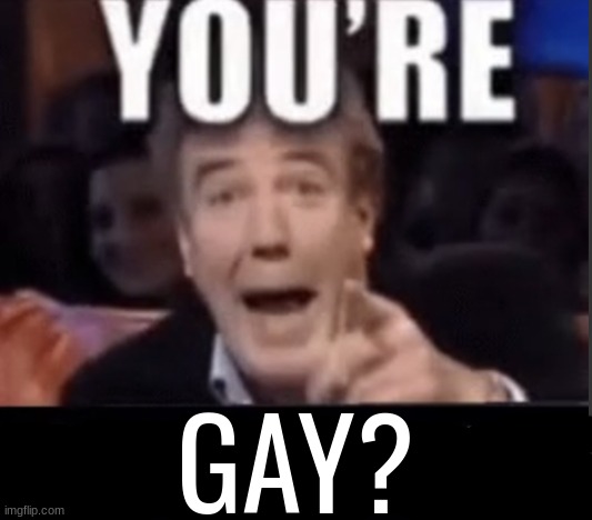 You're X (Blank) | GAY? | image tagged in you're x blank | made w/ Imgflip meme maker