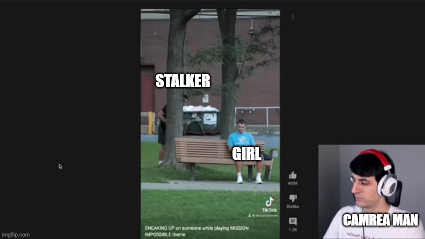 STALKER; GIRL; CAMREA MAN | made w/ Imgflip meme maker