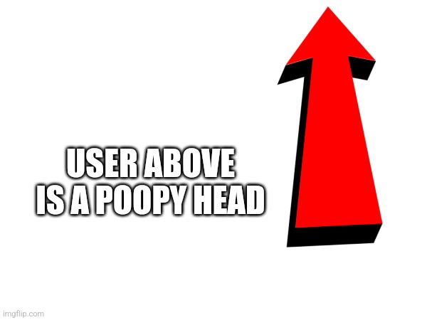 You're a poopy head | USER ABOVE IS A POOPY HEAD | image tagged in shitpost,bored | made w/ Imgflip meme maker
