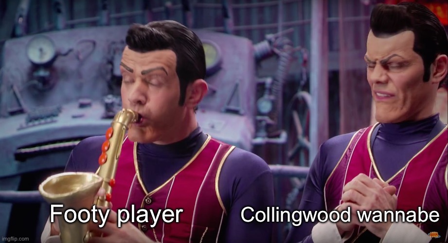 Collingwood wannabe | Collingwood wannabe; Footy player | image tagged in robbie rotten | made w/ Imgflip meme maker