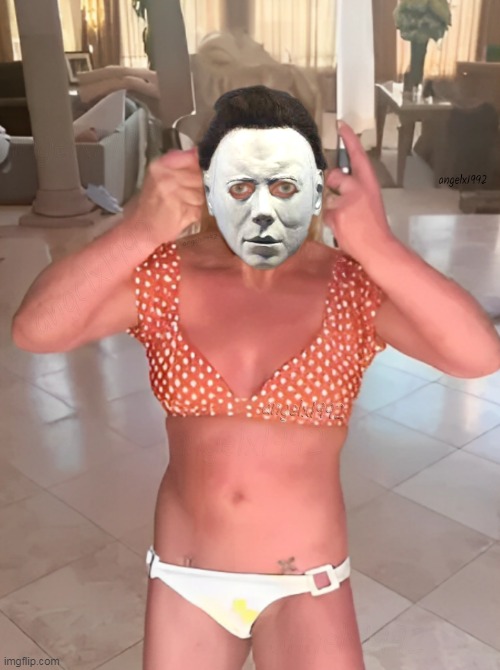 image tagged in britney spears,halloween,horror movie,michael myers,mask,halloween costume | made w/ Imgflip meme maker