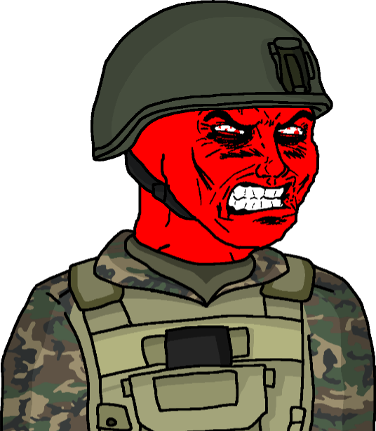 High Quality Wojak Eroican Soldier Raging Blank Meme Template