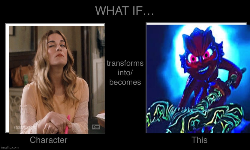 What if Alexis Rose transforms into Queen Nerissa? | image tagged in what if character transforms into become hmm,rubygillmanteenagekraken | made w/ Imgflip meme maker
