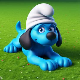 smurf dog Blank Meme Template