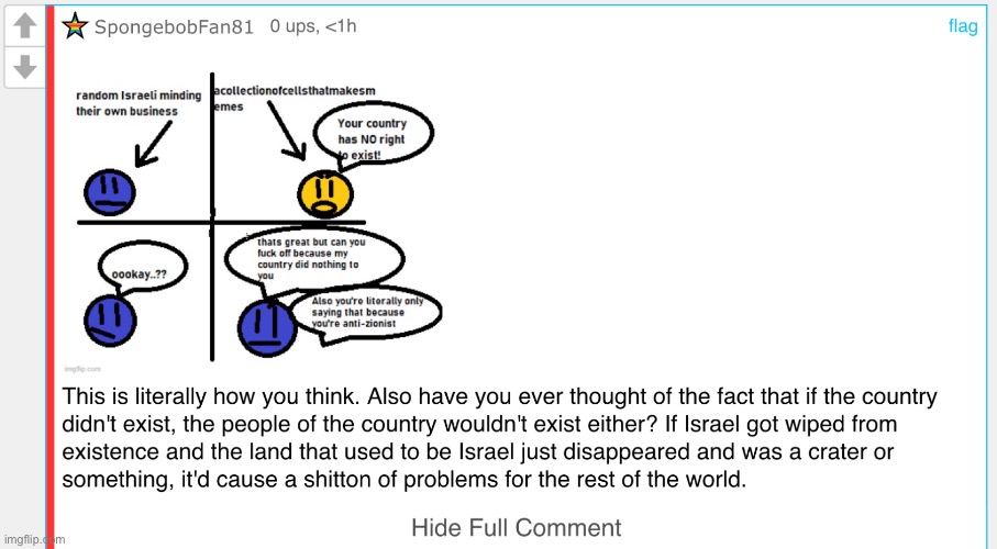 Lmfao I got a Zionist to have a mental breakdown | made w/ Imgflip meme maker